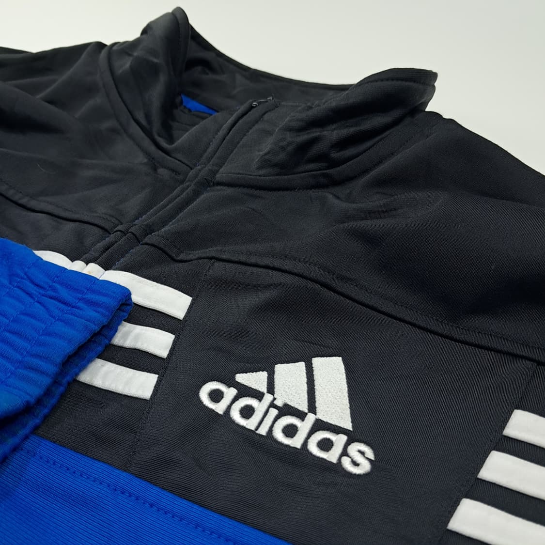 CL975 2XLT 아디다스 톨사이즈 블루블랙 집업 트랙자켓 상품이미지5