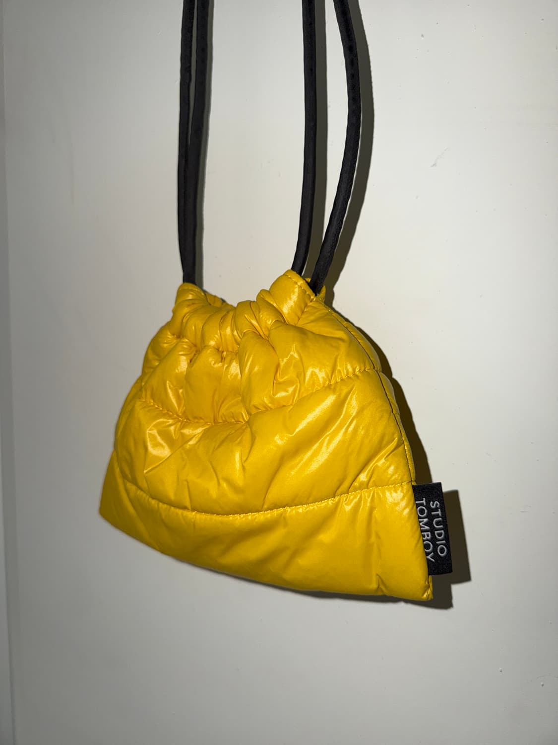 일본빈티지 엘로우 패딩 미니백 상품이미지1