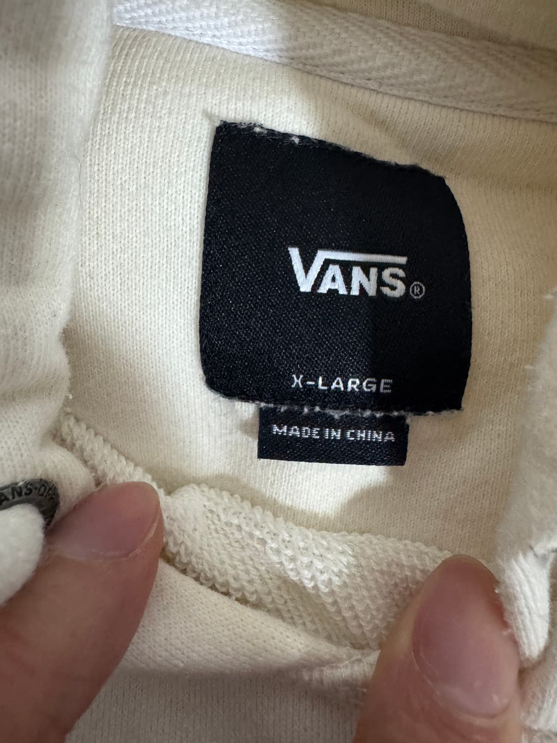 반스 Vans 오버핏 베이지 후드티 XL 상품이미지3