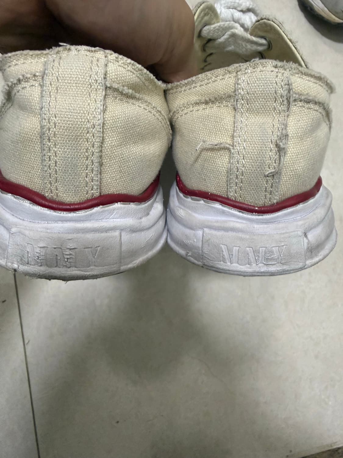 메종미하라야스히로 피터슨 OG 솔 캔버스 로우탑 (풀박)EU44 ㅅ 상품이미지3