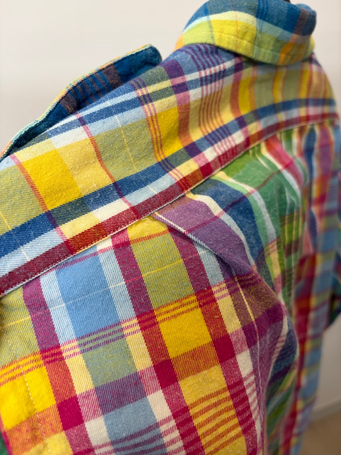 (L) 폴로 랄프로렌 trim military 투포켓 체크 견장 셔츠 상품이미지5