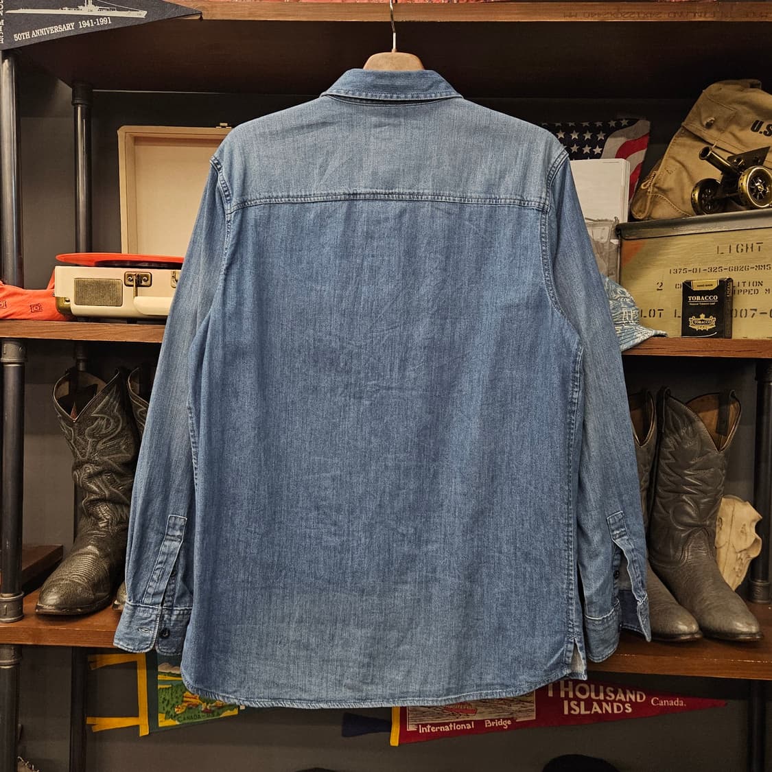 00s 리 블랙라벨 라이트 워시 데님 워크 셔츠 N1134 상품이미지2