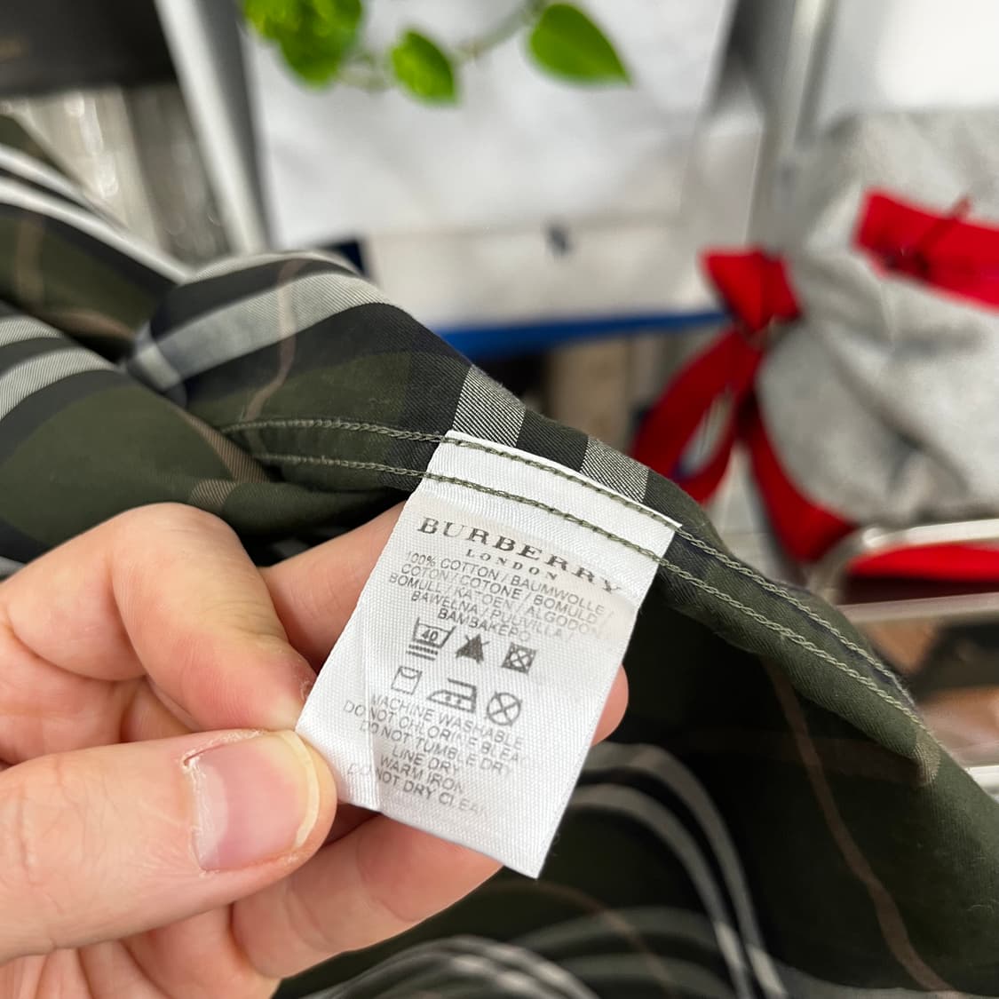 버버리 체크 셔츠 M 상품이미지5