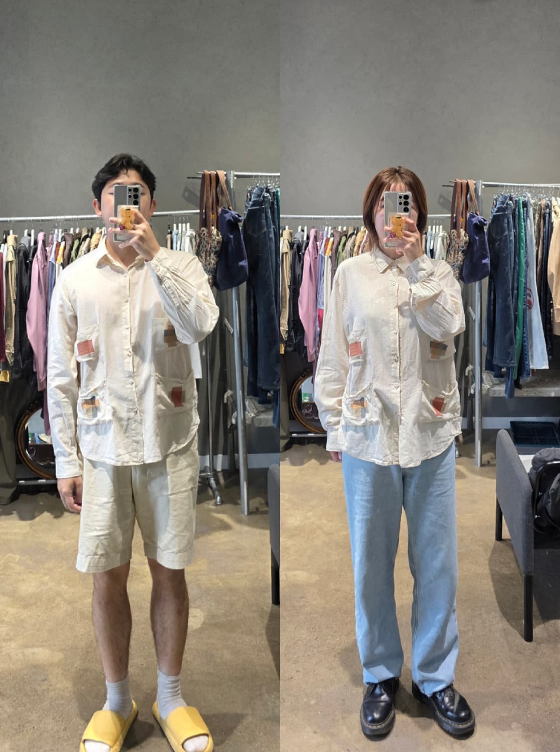 캐피탈 자수포켓 린넨셔츠 상품이미지4