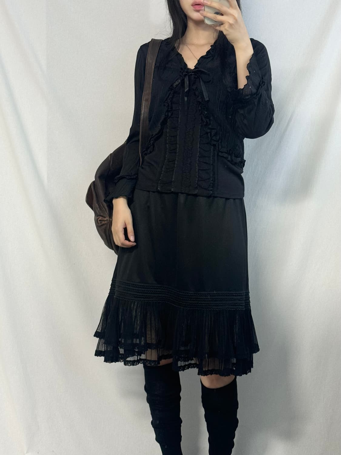 스팽글 가디건 레이스 슬리브리스 2pcs SET 상품이미지2