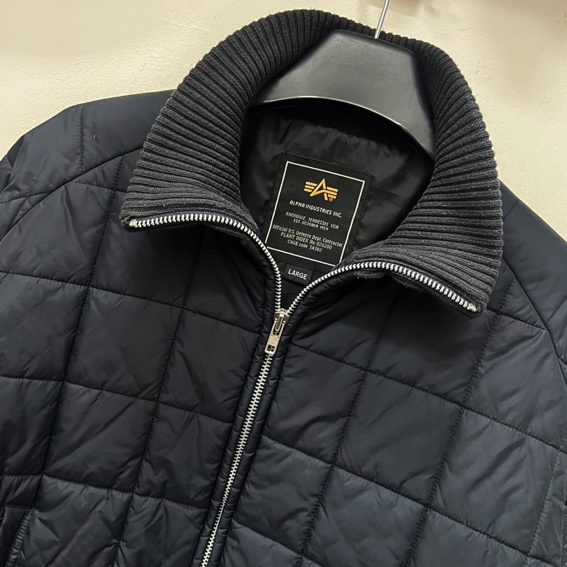 알파인더스트리 하이넥 풀 집업 퀼팅 자켓 L 상품이미지3