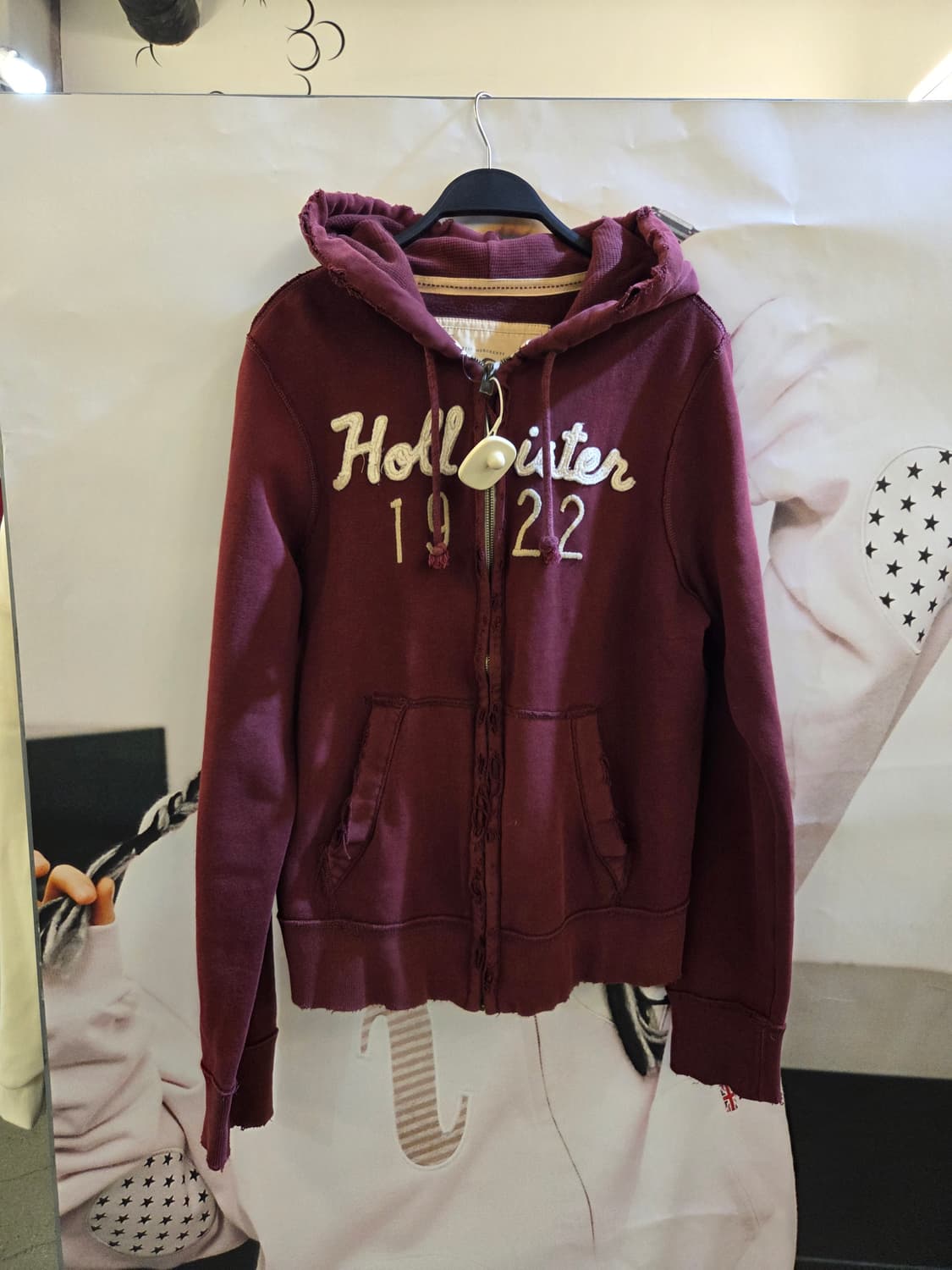 홀리스터그런지 버건디후드집업💯 상품이미지1