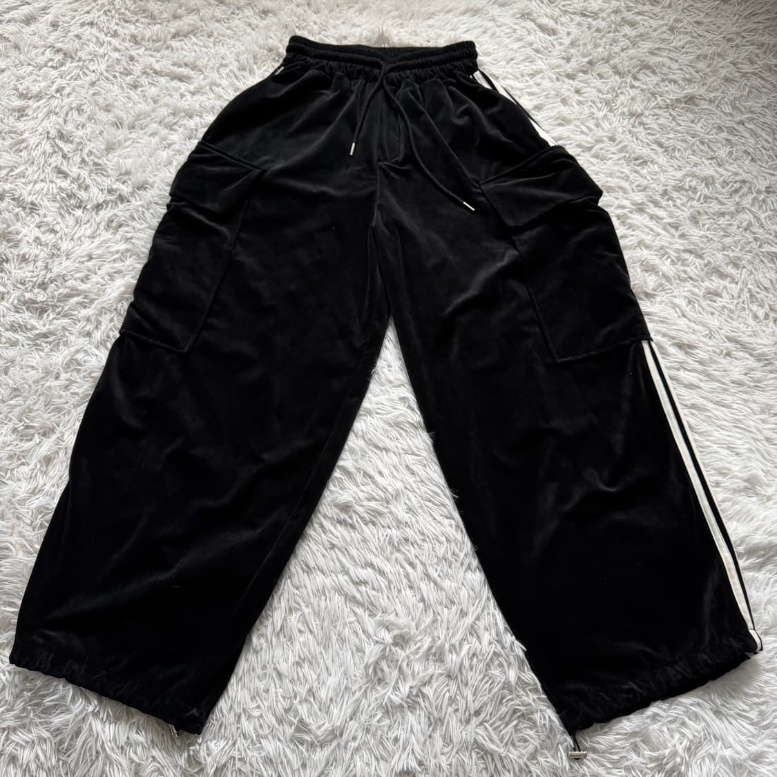 CHALK 일본빈티지 벨벳 와이드 카고팬츠 보세 와이드팬츠 free 28 상품이미지2