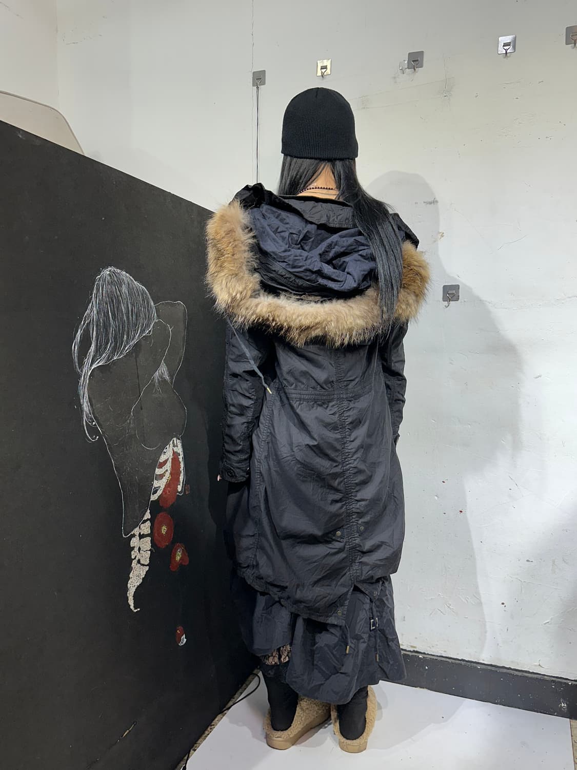 G.O.A 고아 가먼츠 피쉬테일 파카 개파카 빅후드 퍼 야상 자켓 L 상품이미지1