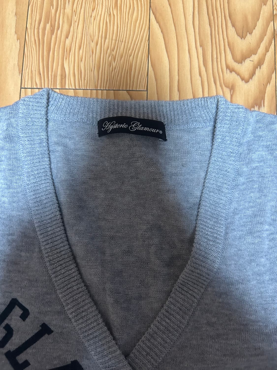 히스테릭 글래머 걸프린팅 그레이 가디건 상품이미지3