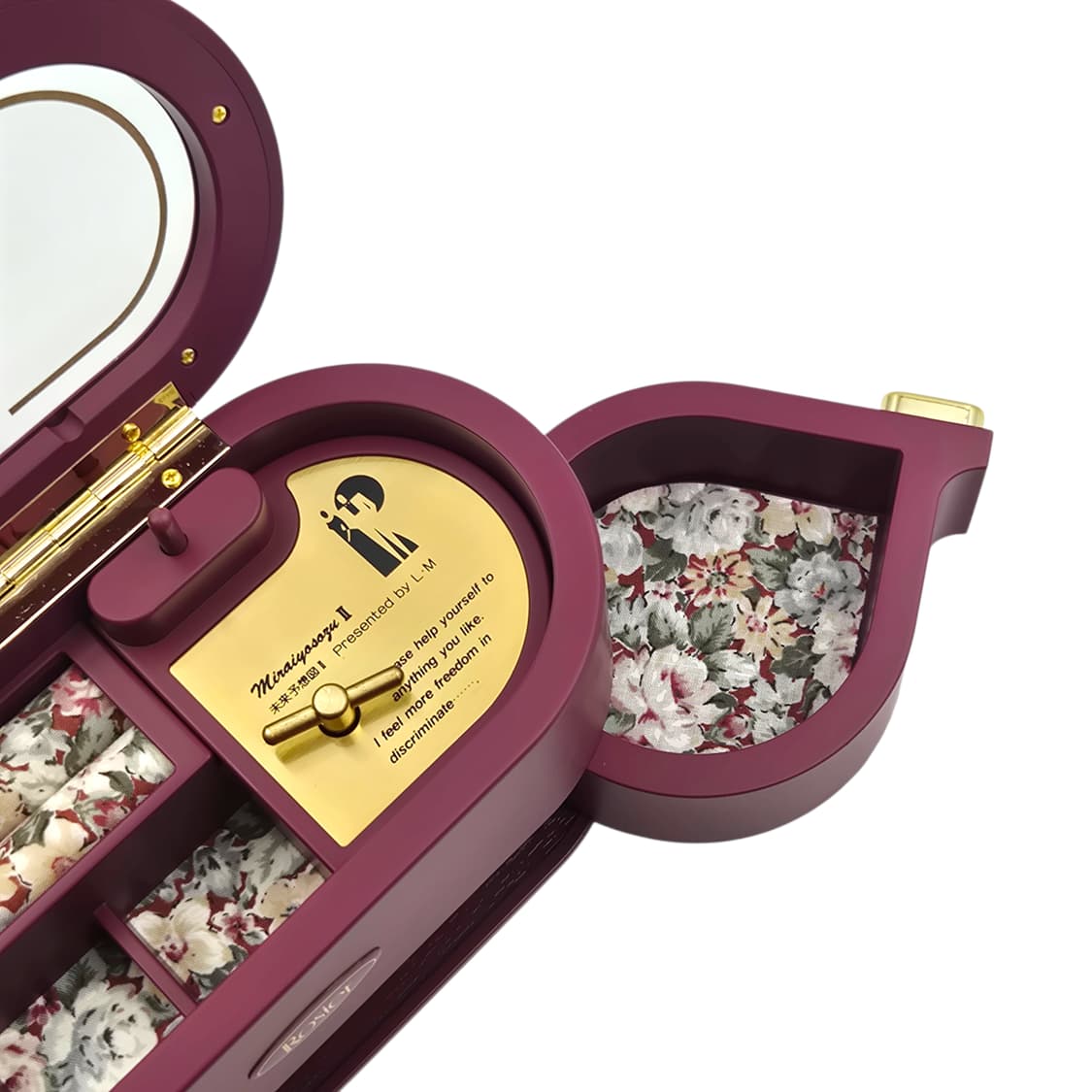 90s 로지에 플로랄 오르골 주얼리 서랍 상품이미지6