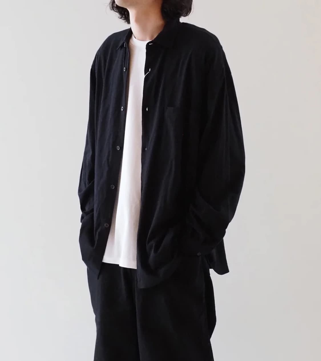 코모리 코튼 저지 셔츠 네이비 3 상품이미지7