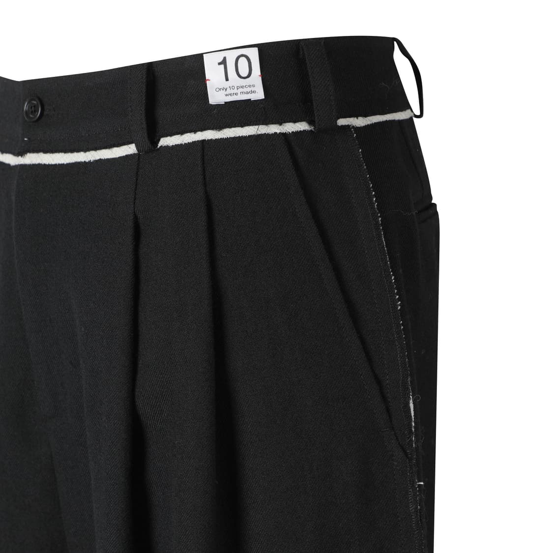 [M] 래코드 로우 엣지드 투턱 울 팬츠 상품이미지5