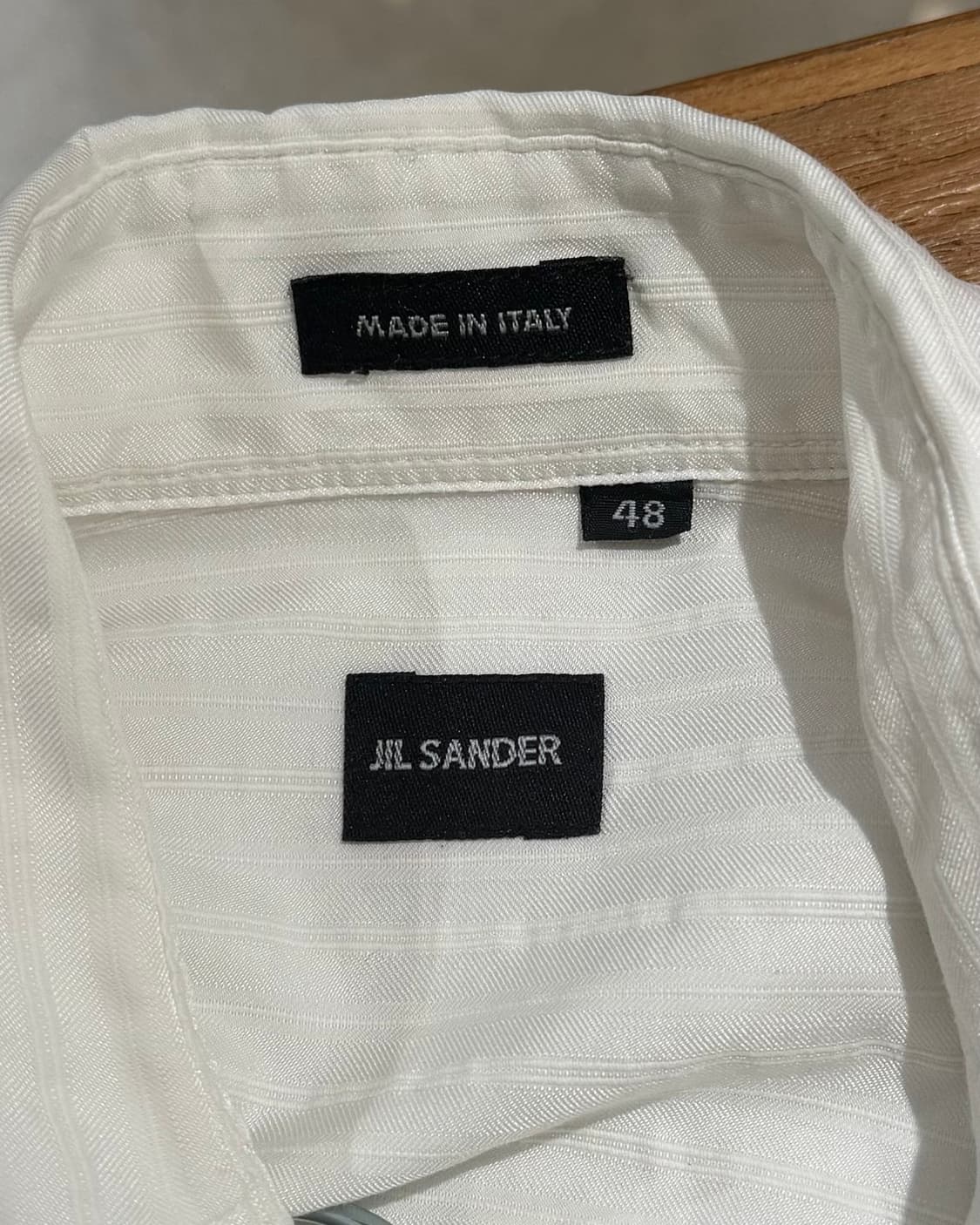 질샌더 화이트 스트라이프 셔츠 상품이미지7