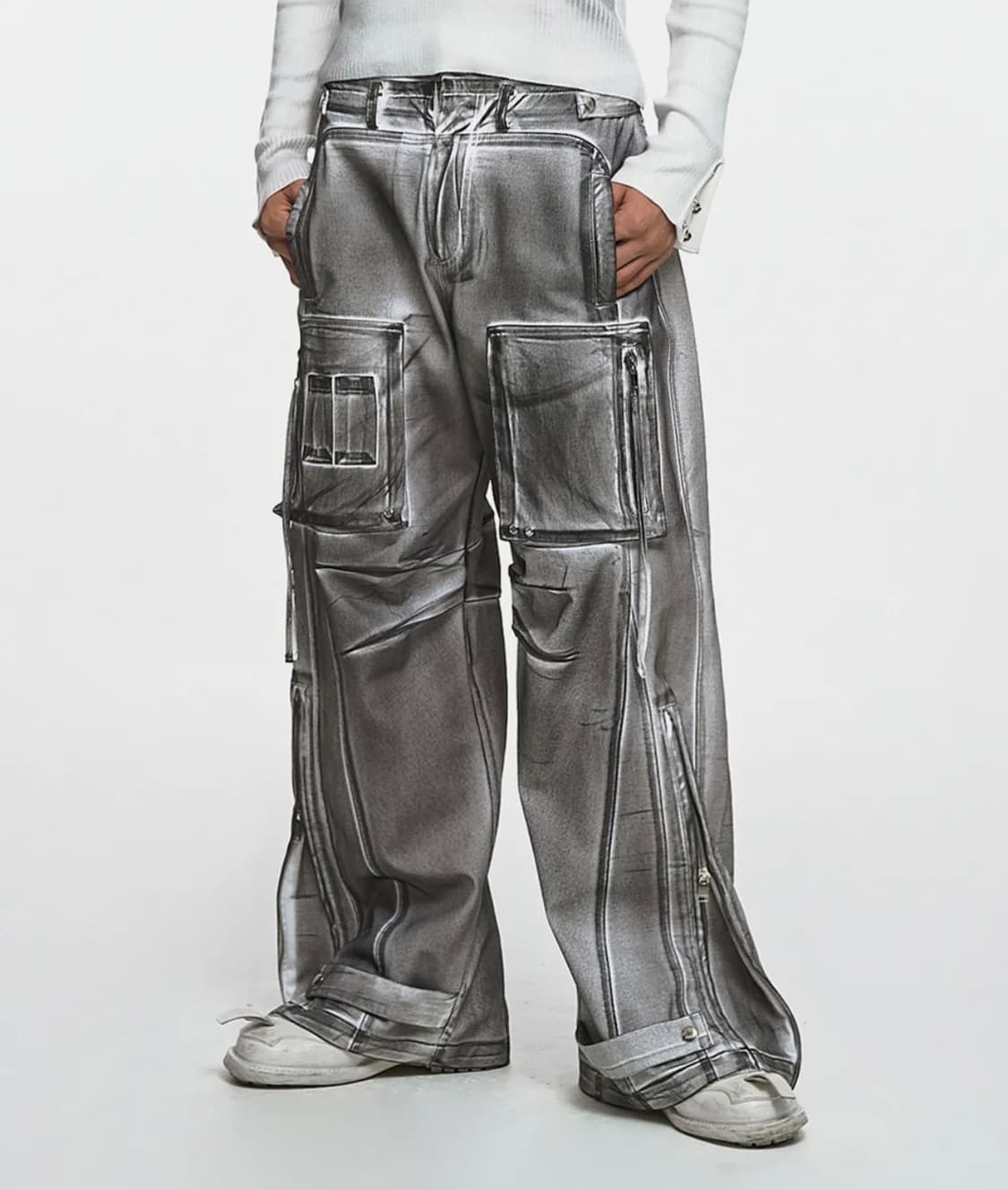 나체 슬레이 워싱 팬츠 상품이미지1