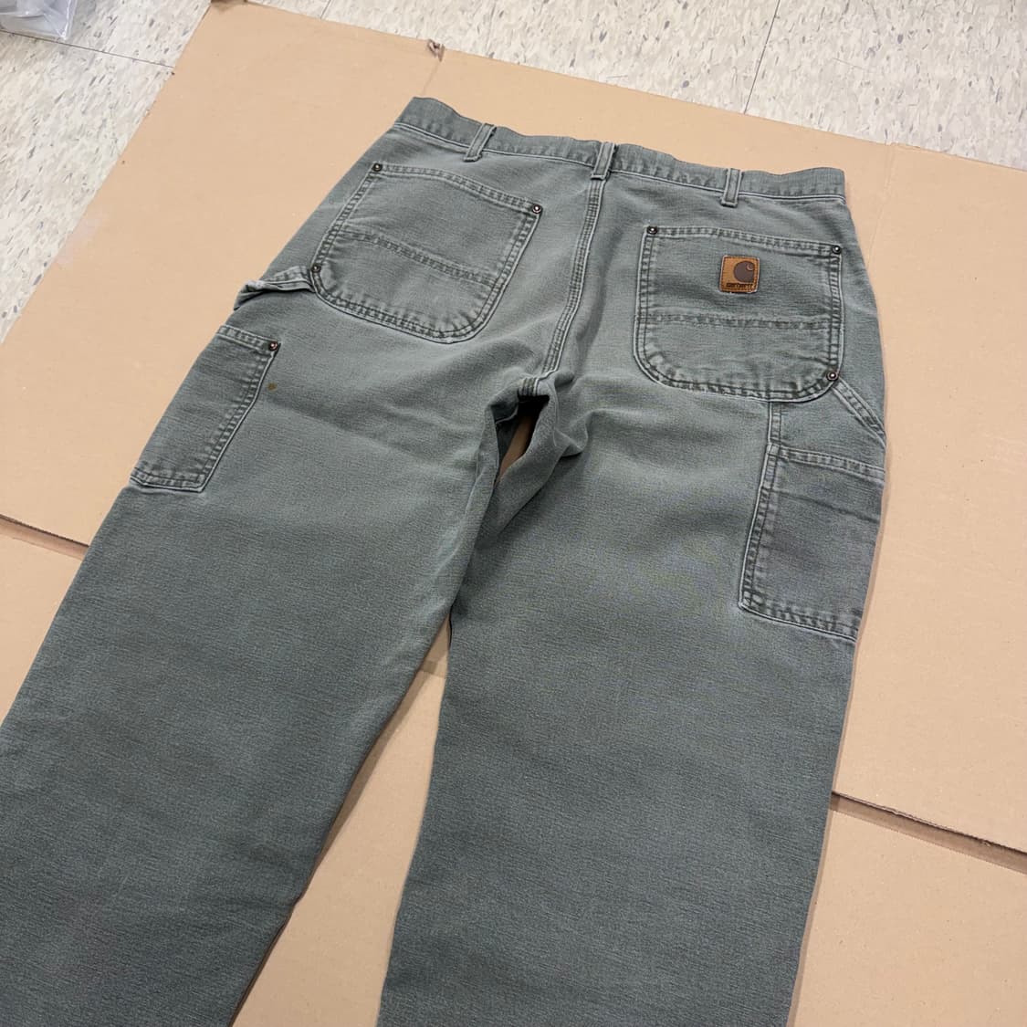 칼하트 B136 MOS 더블니 카펜터 팬츠 모스그린 상품이미지8