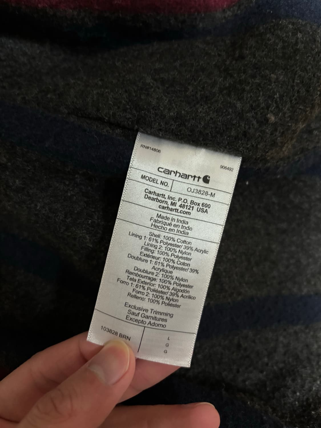 칼하트 디트로이트 자켓 브라운 L 상품이미지4