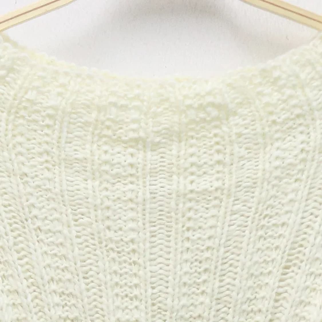 SNIDEL 오프숄더 아이보리 울혼방 니트 60365 상품이미지5