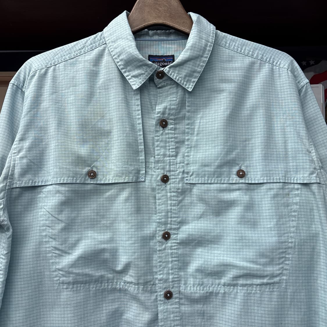 00s 파타고니아 마이크로 체크 롱슬리브 아일랜드 호퍼 셔츠 N1085 상품이미지3