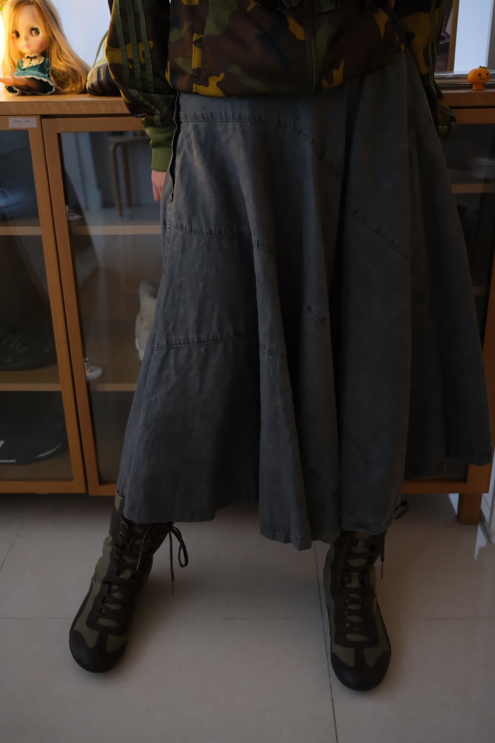 Washed flare skirt 상품이미지1