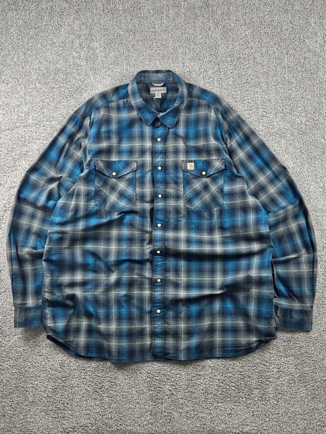 칼하트 체크 패턴 포켓 빅 워크 셔츠 ( 3XL ) / 11276 상품이미지1