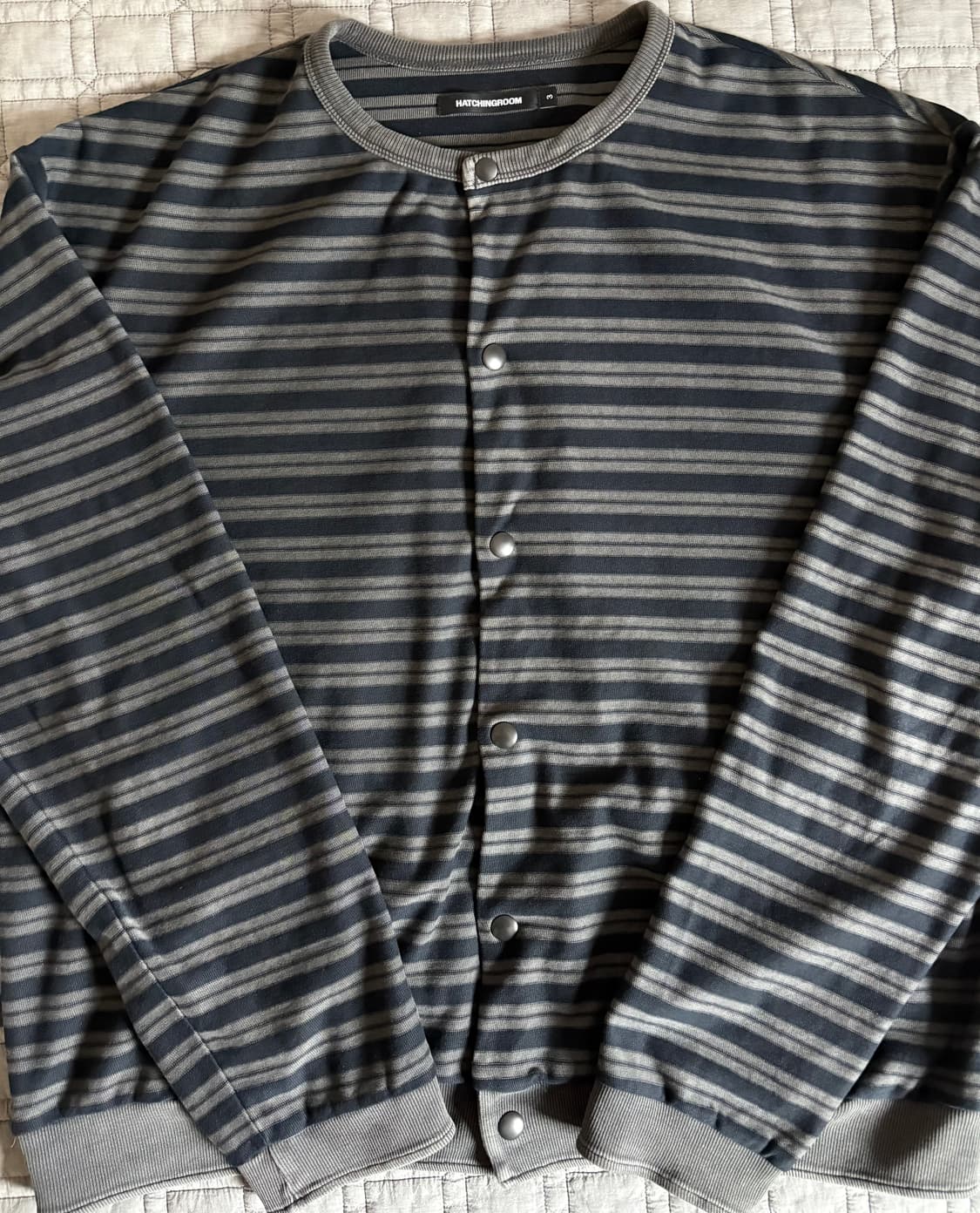 해칭룸 스트라이프 가디건 블루 3 상품이미지2