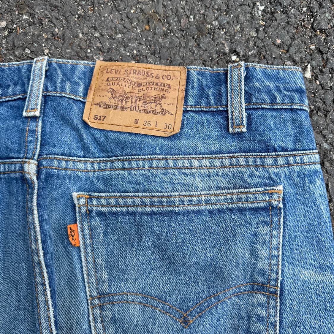 90s Vintage Levis 517 Bootcut Orange Tap 상품이미지7