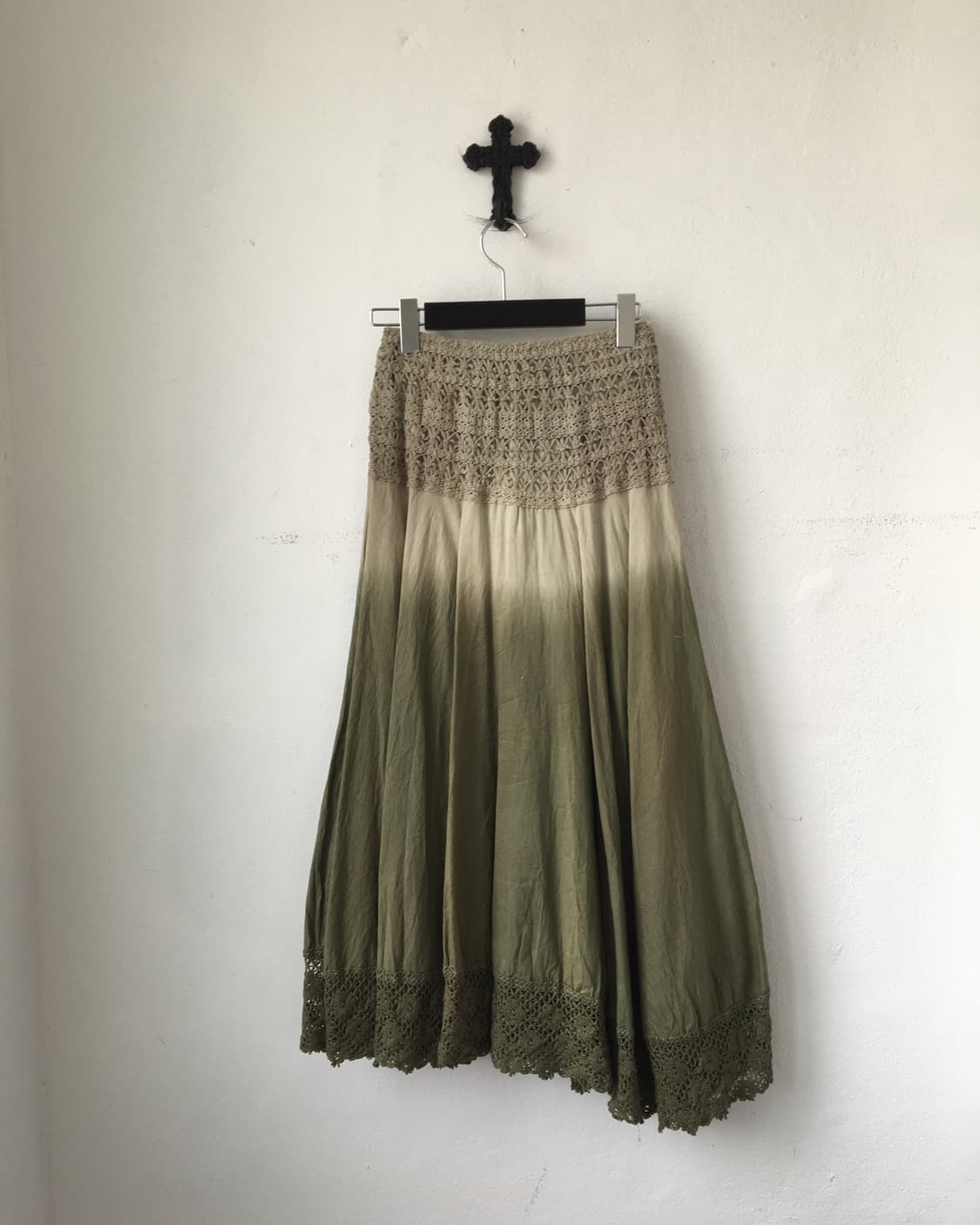 Dyed crochet point skirt 상품이미지2