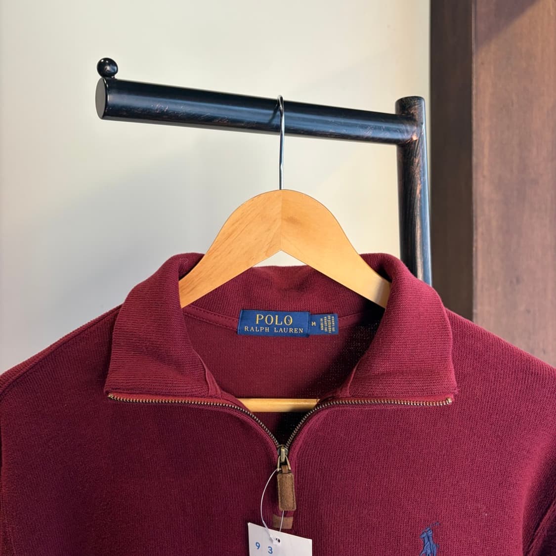 15693 - 폴로 랄프로렌 버건디 반집업 니트 상품이미지5