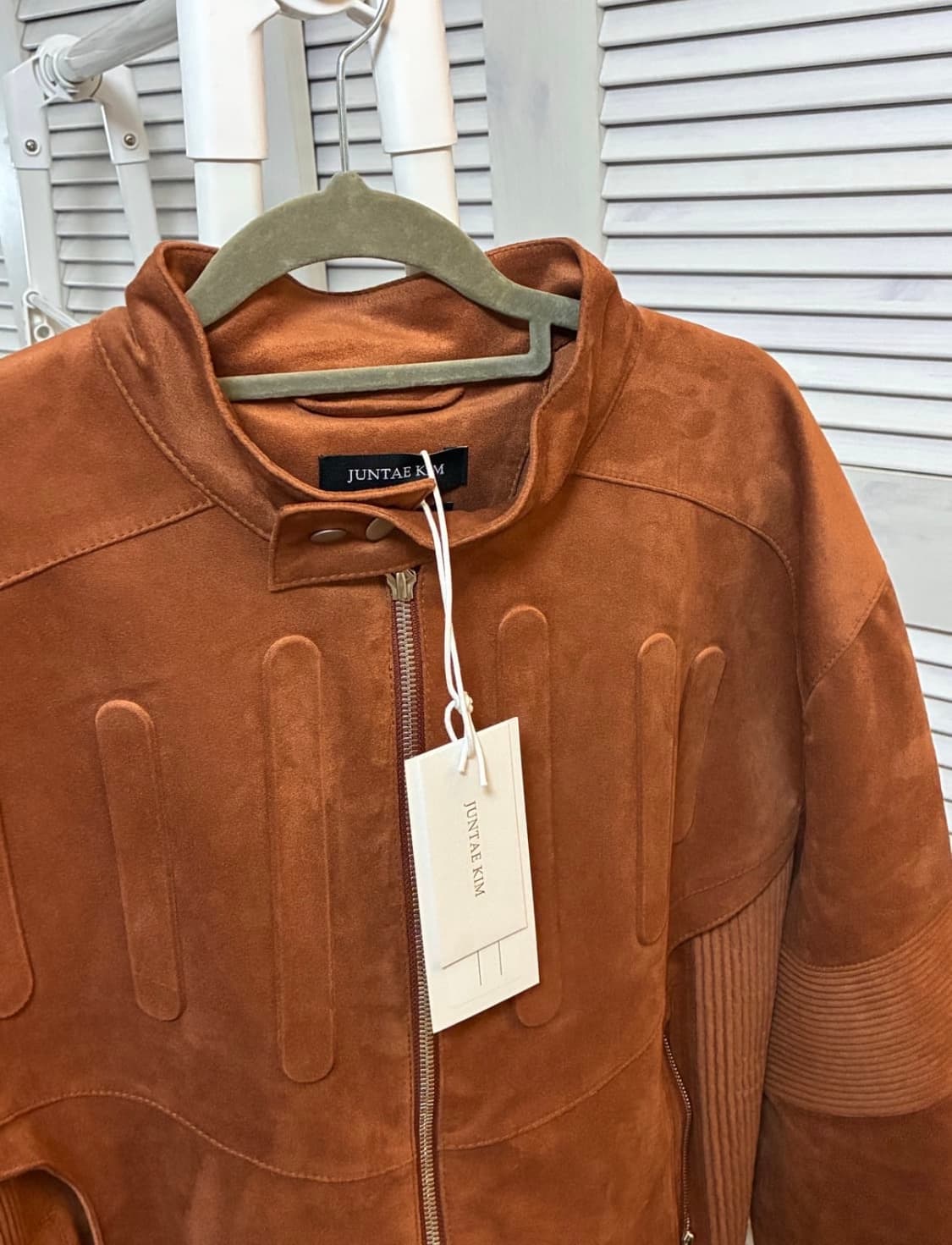 [XL] 준태킴 스웨이드 레더 바이커 자켓 상품이미지4