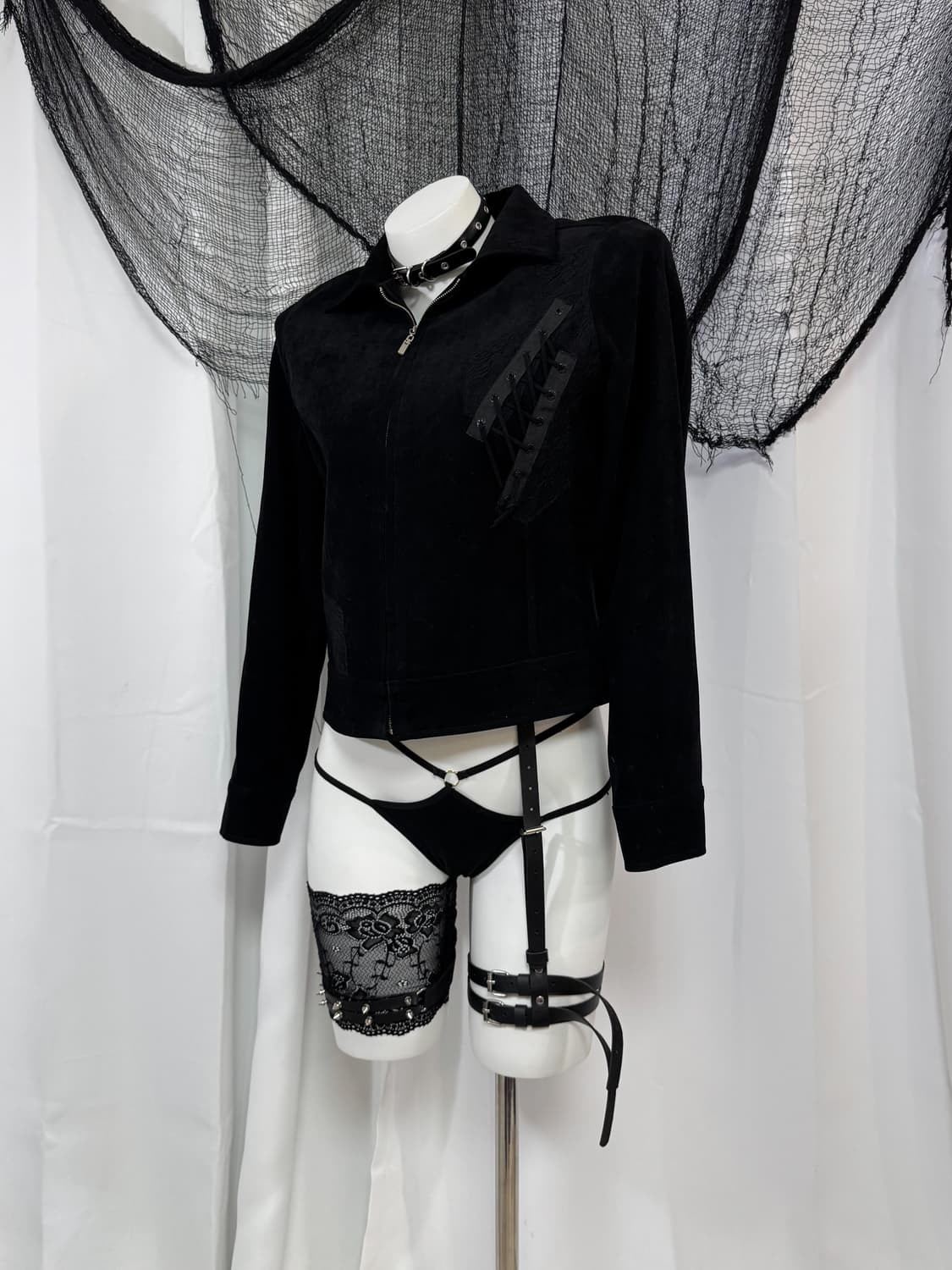 lace corset jacket, skirt set 상품이미지4