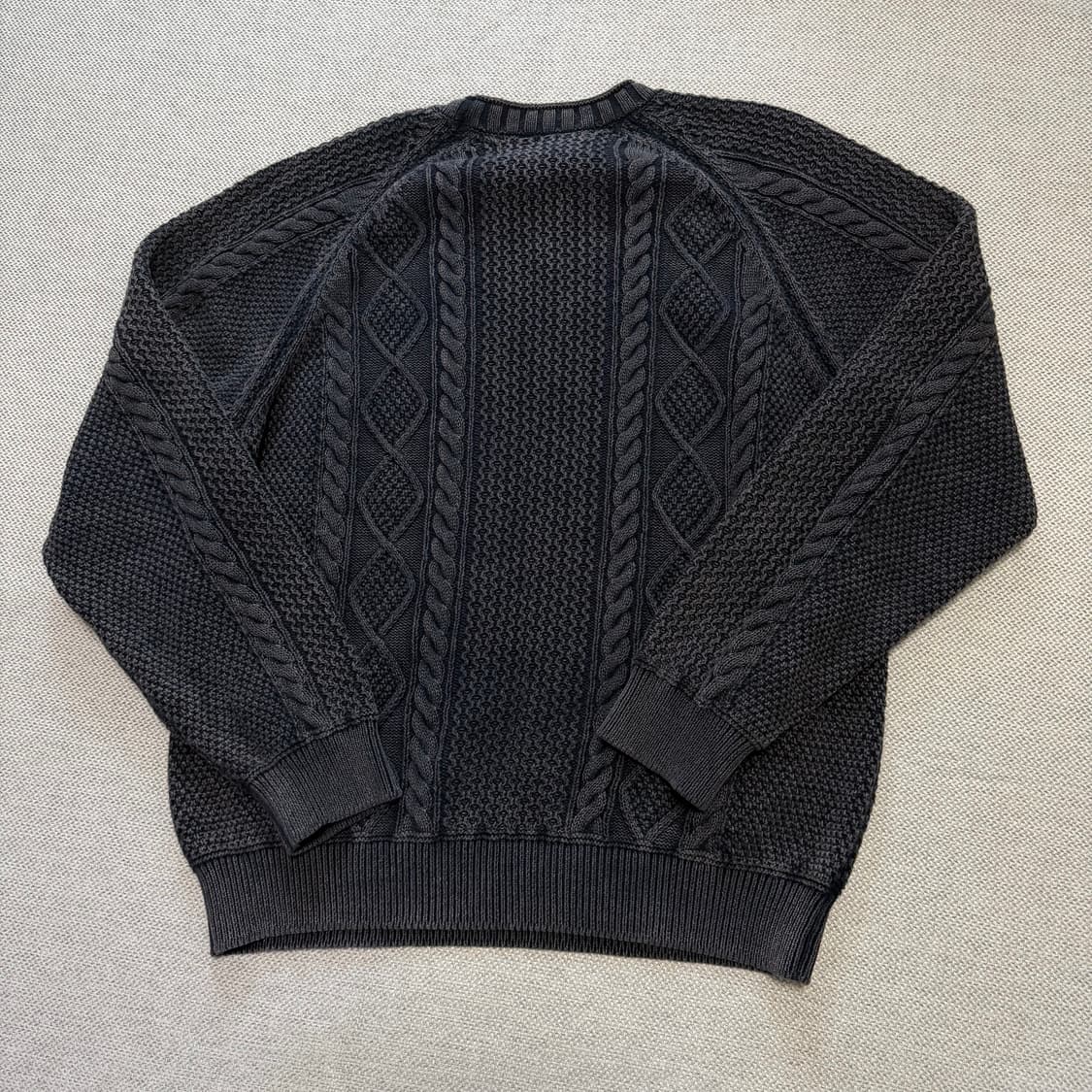 세터 롤드넥 아란 다이드 니트 상품이미지6