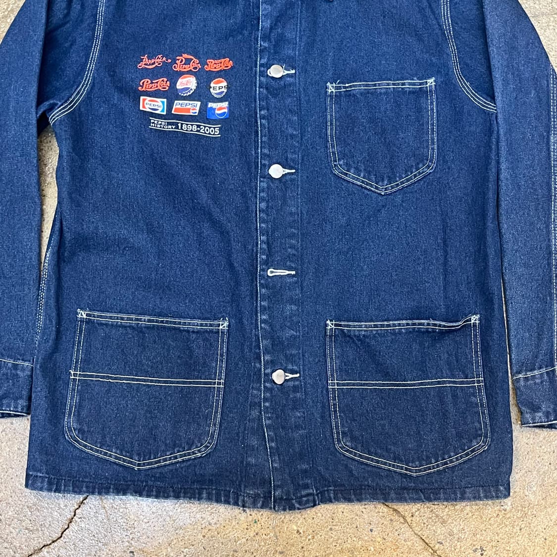 미국 빈티지 펩시 데님 워크 자켓 청자켓 상품이미지3