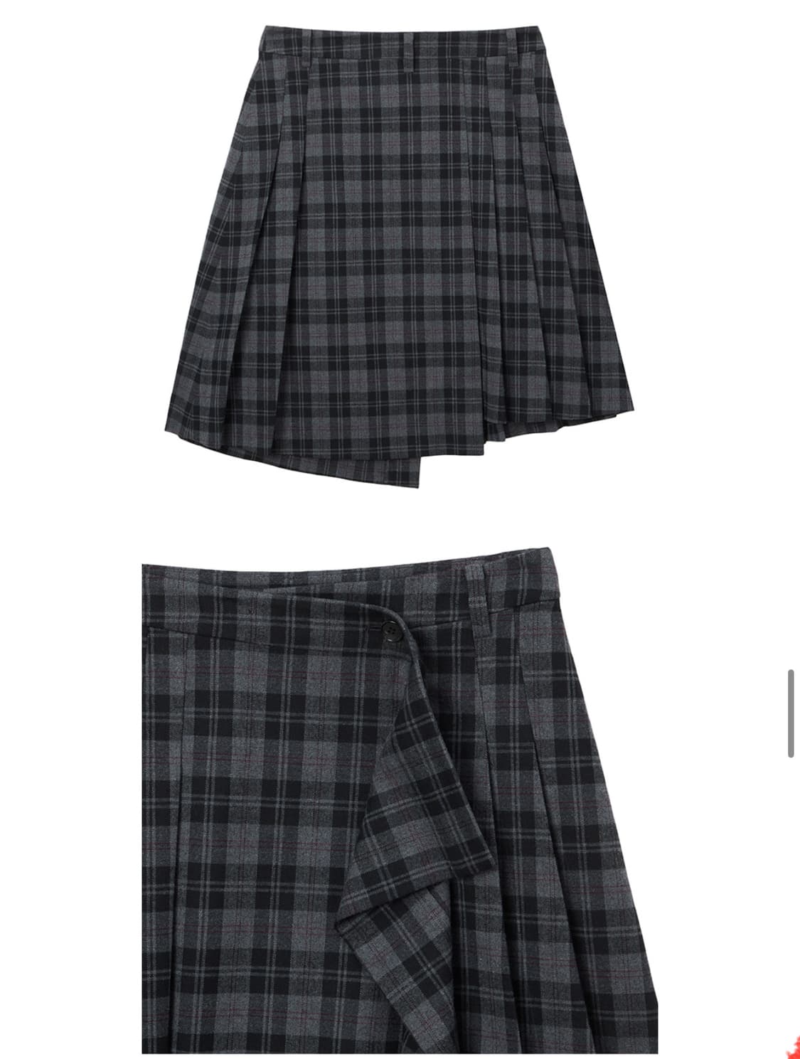 lcdc tm checked pleats midi skirt 상품이미지2