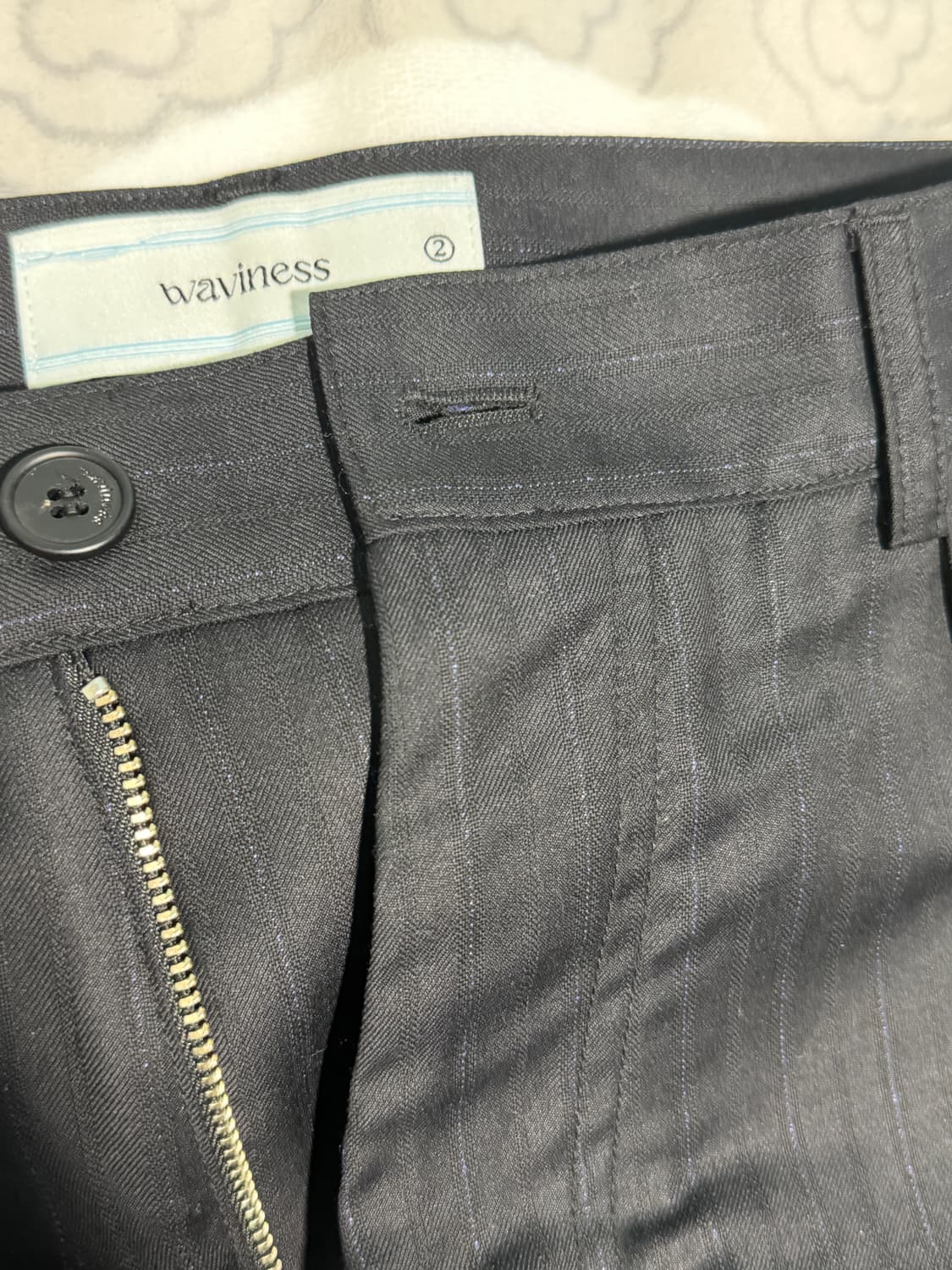 웨이비니스 피슈어 스트라이프 레이어드 슬랙스2 상품이미지4