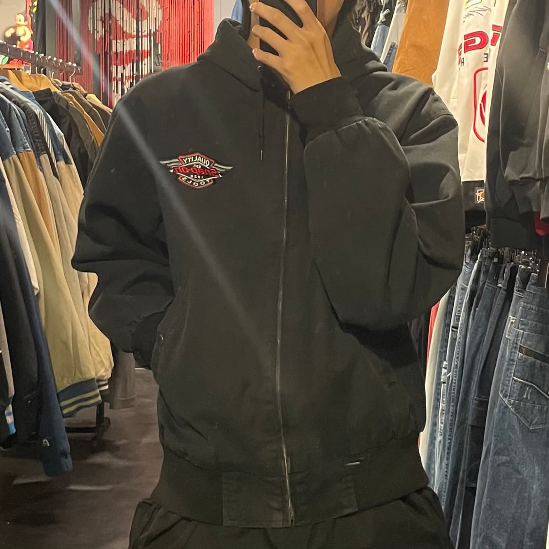 [IM] VTG 블랙 후드 워크자켓  상품이미지2