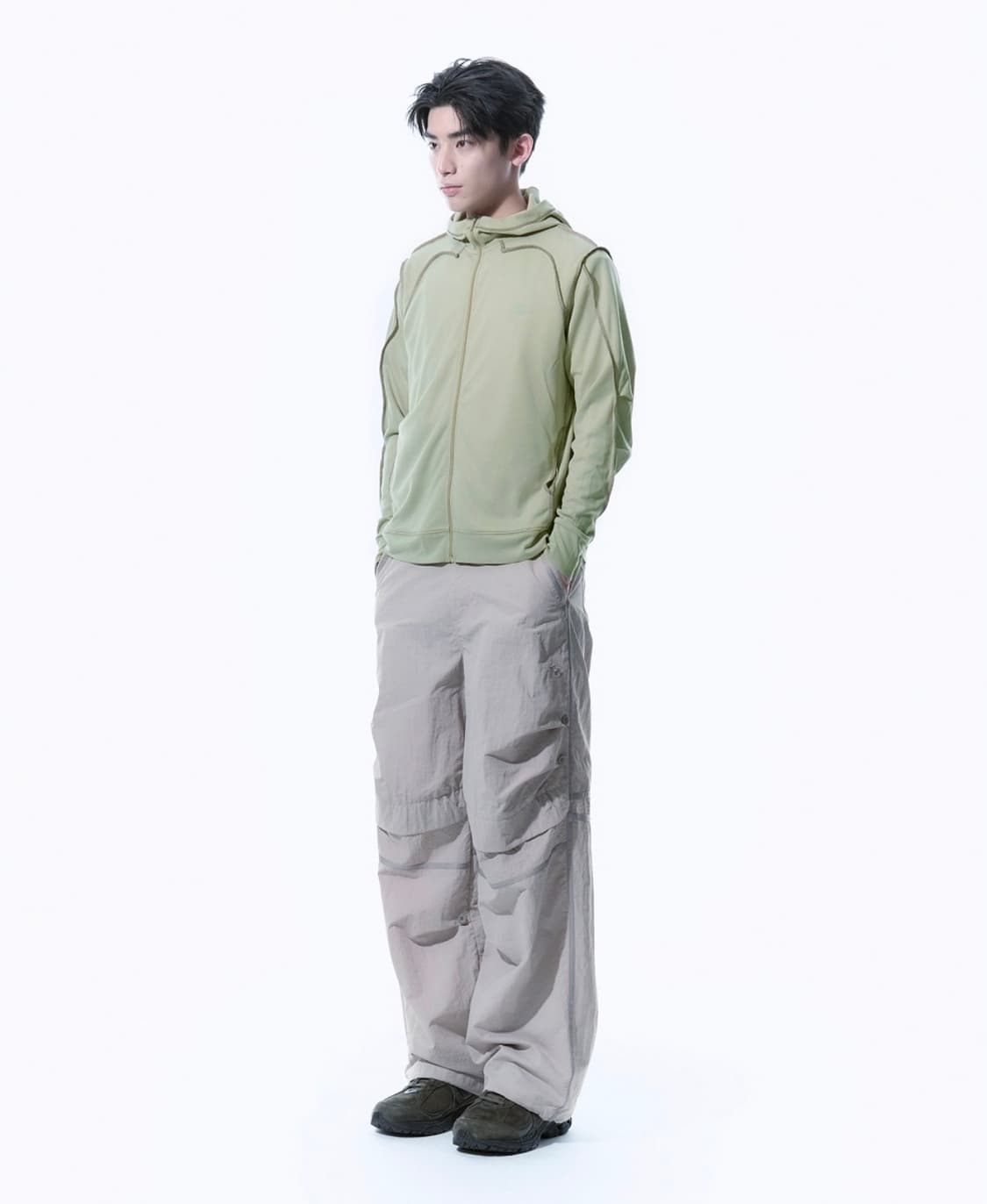 산산기어 오버록 메쉬 집업 라이트 그린 (2size) 상품이미지1