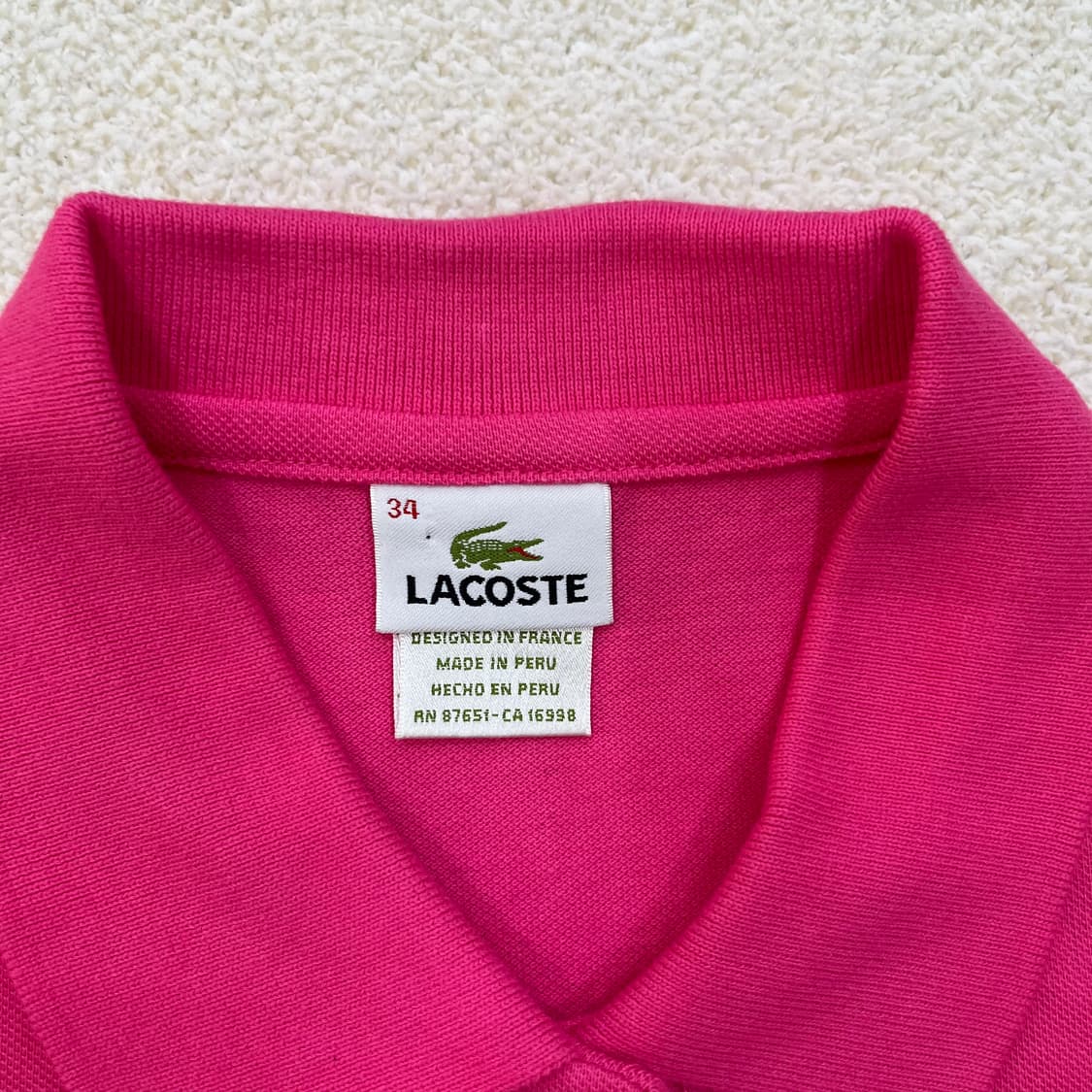 34 라코스테 여성 카라 반팔티 0305M 상품이미지2