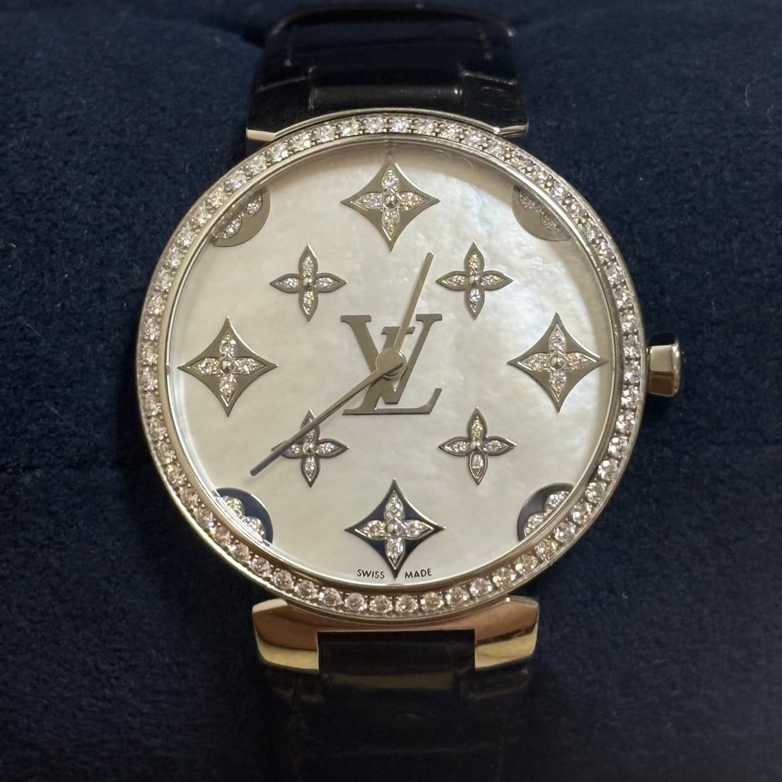 루이비통 땅부르 시계 풀파베 풀다이아 악어가죽 스크랩 상품이미지1