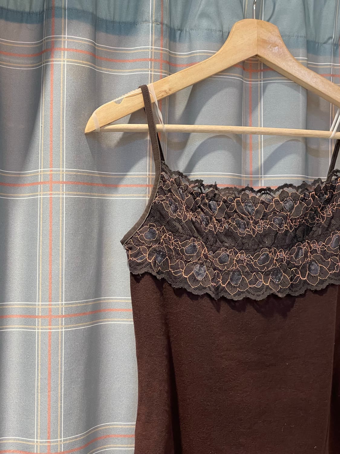 일본빈티지 레이스나시 브라운 상품이미지2