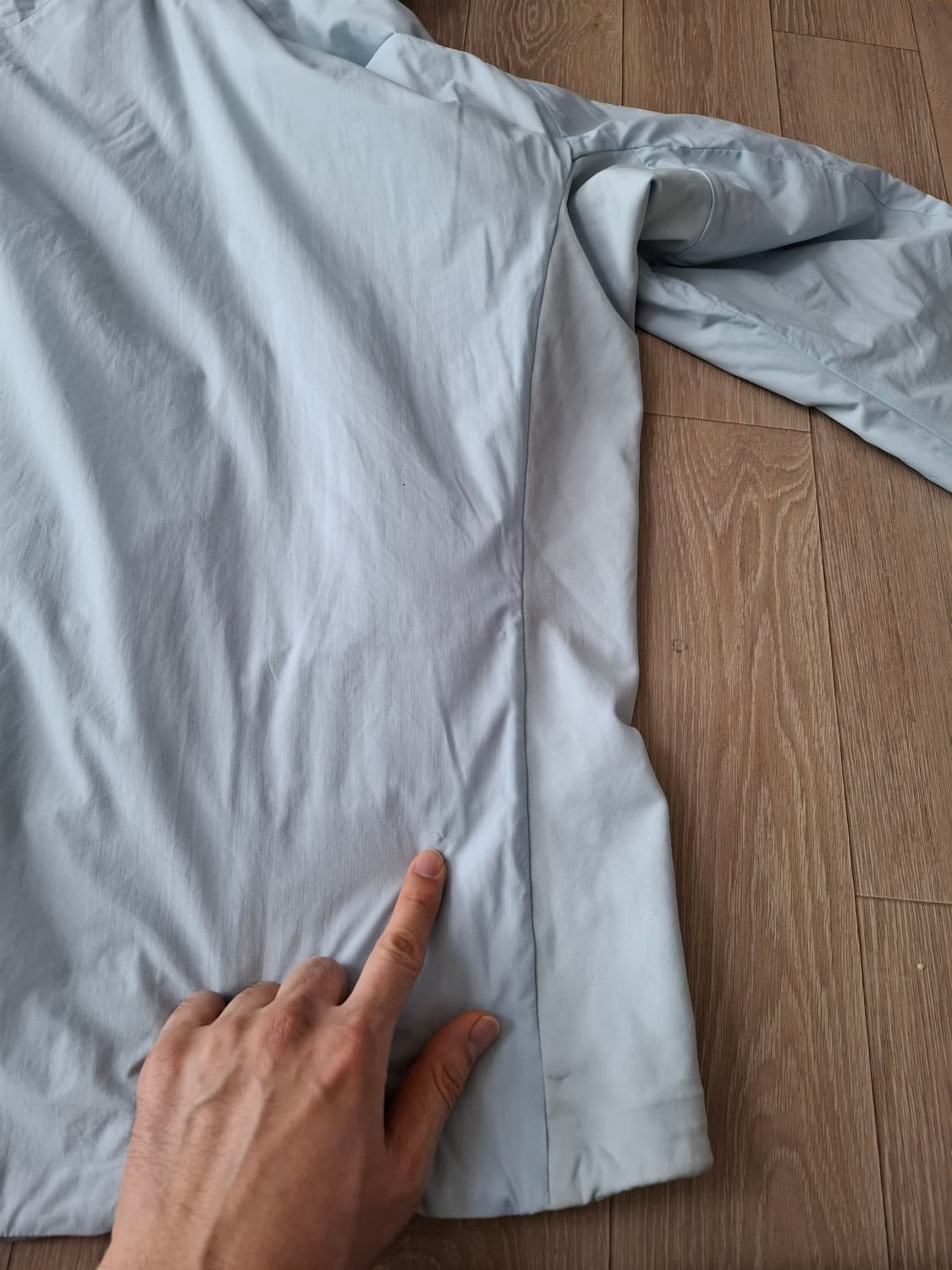 L 아크테릭스 아톰 lt 솔리튜드 후드 바람막이 하늘색 상품이미지10