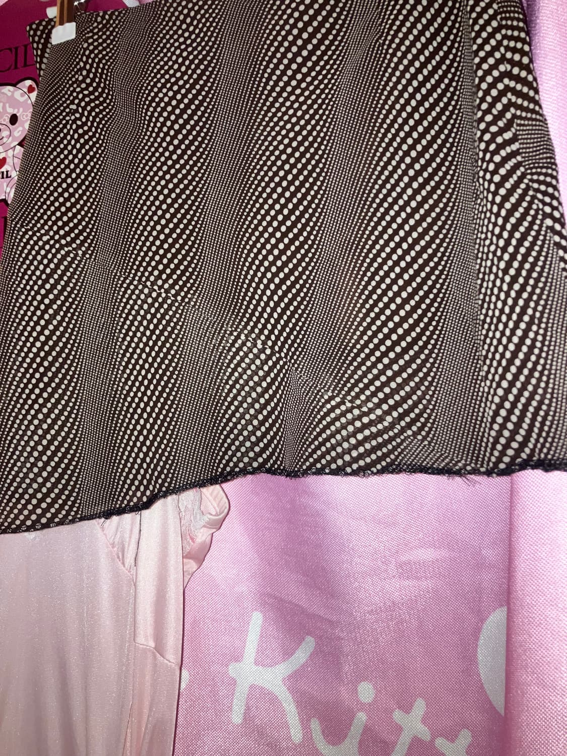 jpn 초코 도트 미니 스커트 상품이미지3