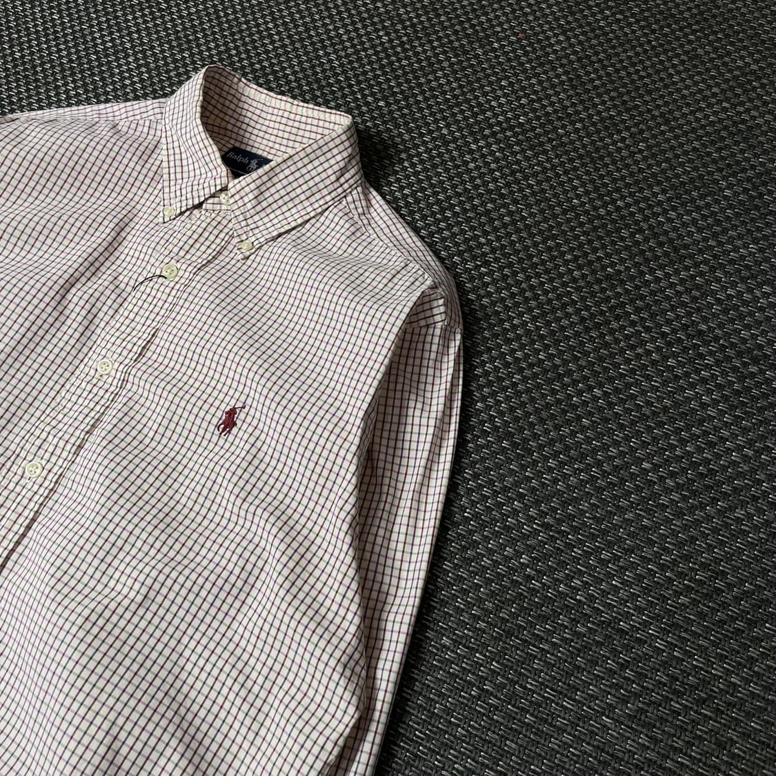 폴로랄프로렌 퍼플 핑크 그린 멀티배색 체크 긴팔 셔츠 클래식핏 16 상품이미지5