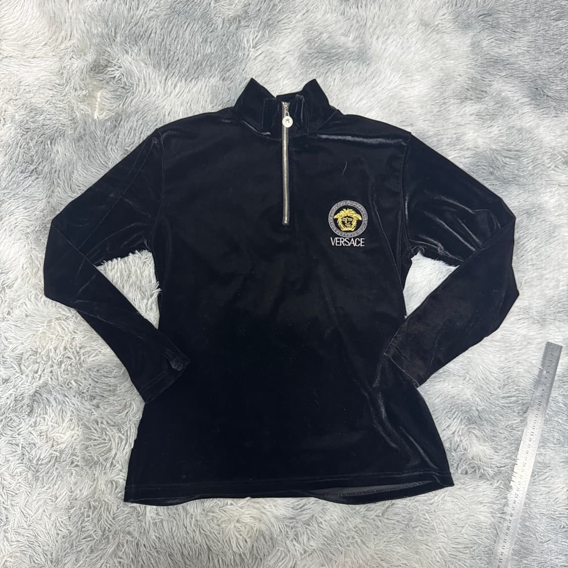 90s 베르사체 빈티지 벨벳 자수 벨로아  여성 M사이즈  상품이미지1