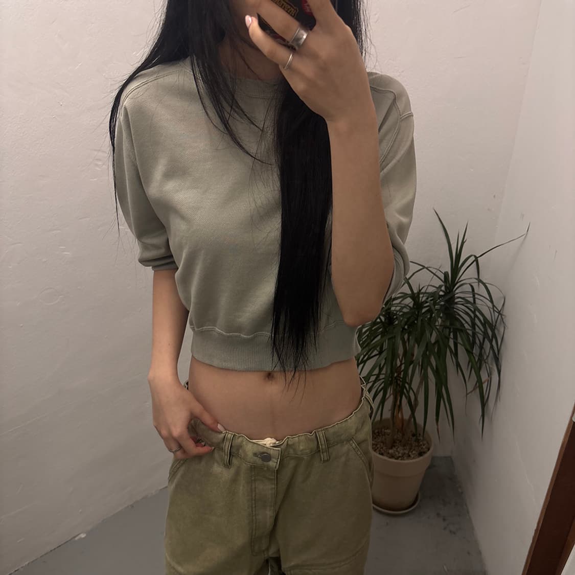 오라리 AURALEE Light Flowy Half Sleeve 상품이미지3