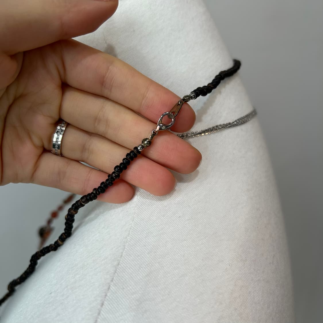 빈티지 에스닉 브라운스톤 목걸이 상품이미지5