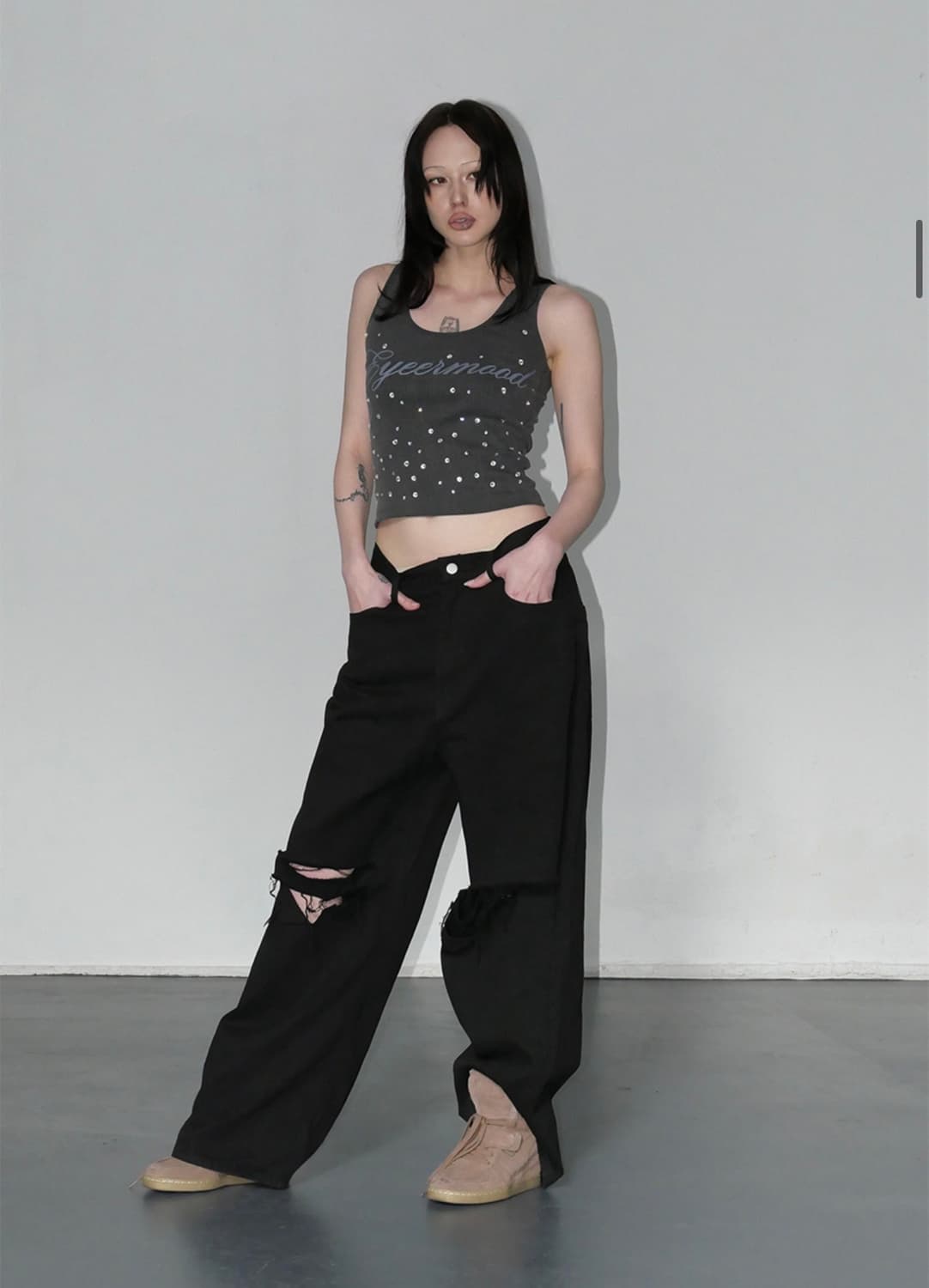 EYEER 이와이이알 ER-Embroidered Logo Pants 상품이미지3