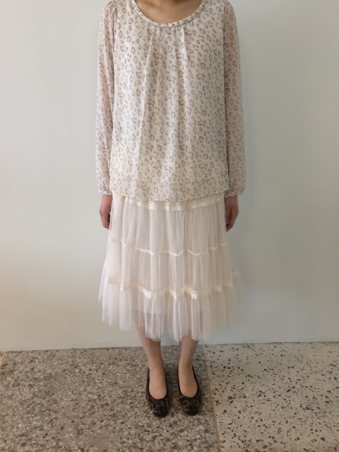 갸루 호피 블라우스 상품이미지2