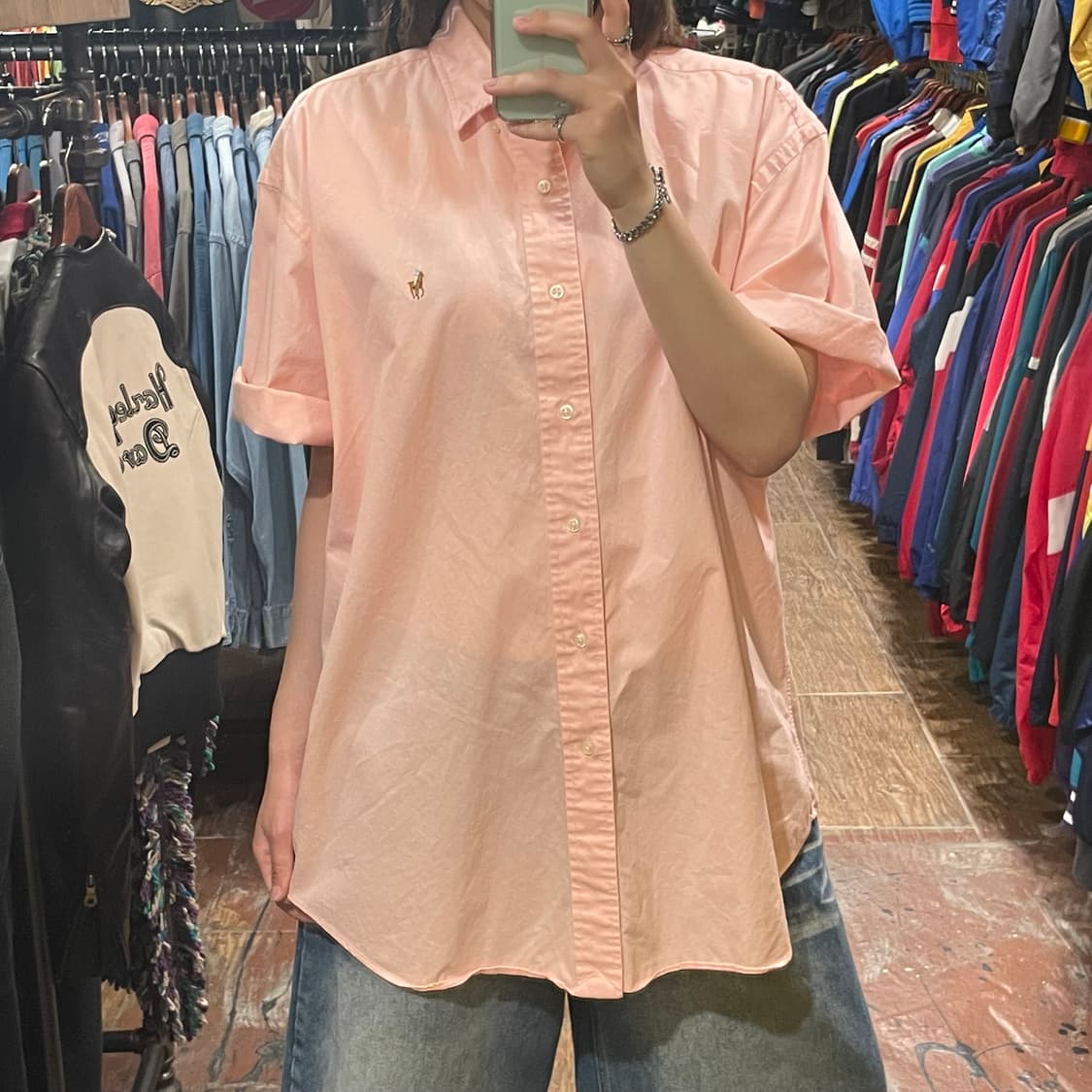 [HI] 폴로 반팔셔츠 핑크 상품이미지1