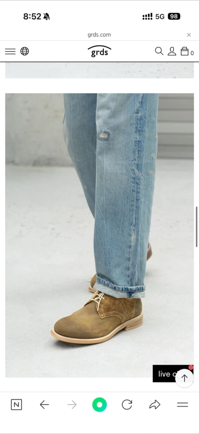 그라더스 02 스웨이드 부츠 사이즈는 40½ 입니다 상품이미지1